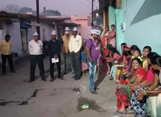 आम आदमी पार्टी ने कोरबा नगर पालिक निगम के वार्ड नं. 21 में चलाया सदस्यता अभियान