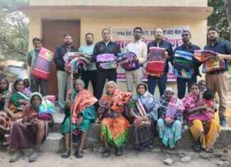 मानव सेवा मिशन ने कुष्ठ पीड़ित परिवारों को किया कंबल वितरण