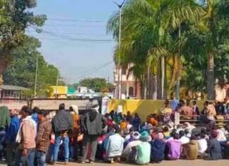 नारायणपुर जिला मुख्यालय में ईसाई समुदाय का प्रदर्शन