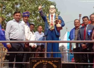 डॉ.अम्बेडकर की आदमकद प्रतिमा का अनावरण के साथ मनाई जयंती कार्यक्रम
