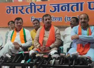 कोरबा: भाजपा चुनावी घोषणा पत्र समिति के संयोजक सांसद विजय बघेल की प्रेसवार्ता- कहा, प्रदेश में भाजपा की सरकार बनना तय