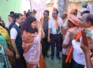 पाली तानाखार दौरे पर भाजपा प्रत्याशी सरोज पांडे: सरपंचों व ग्रामीणों ने किया भाजपा प्रवेश
