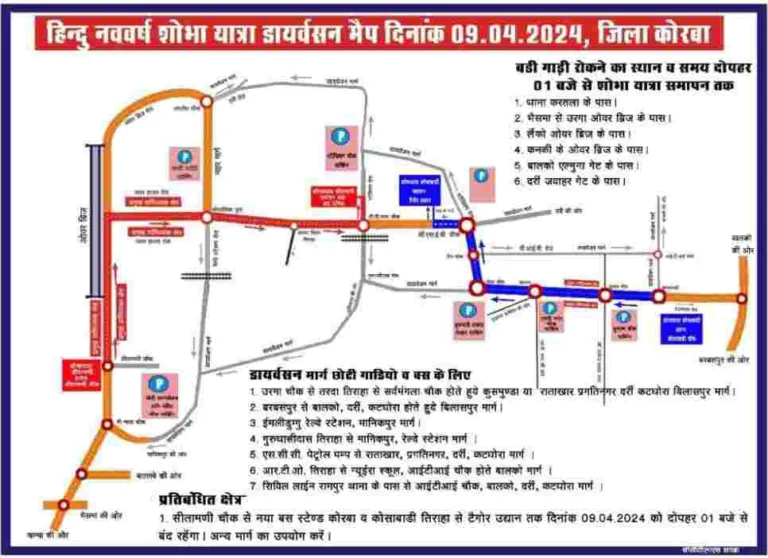 हिन्दू नव वर्ष के मौके पर कोरबा में दो धार्मिक रैलियों का आयोजन: सुरक्षा के पुख्ता इंतजाम, दिए निर्देश