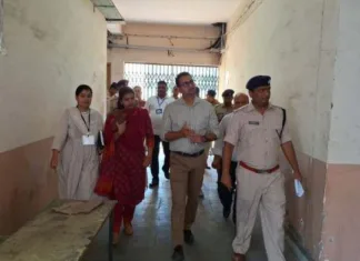 पुलिस प्रेक्षक श्री मोहसिन ने केआईटी स्ट्रांग रूम परिसर का किया निरीक्षण