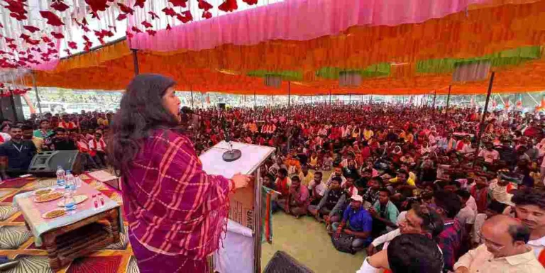 रामपुर व कोरबा लोकसभा के विकास की गारंटी पर आशीर्वाद व समर्थन मांगने आई हूं -सरोज पांडे