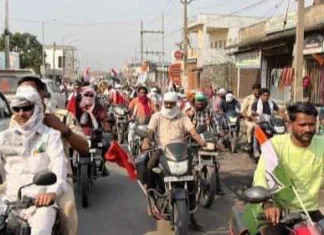 श्रमिक संगठनों का जबरदस्त प्रदर्शन: ज्योत्सना महंत के रोड शो में दिखाया दम