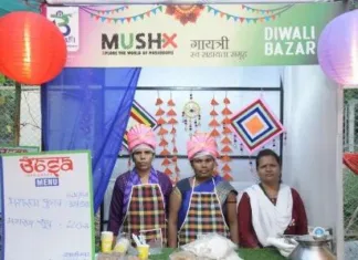 स्व सहायता समूह की महिलाओं ने बालको में लगाया दिवाली बाजार