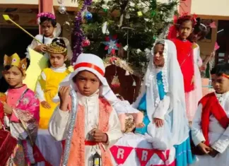 एमजीएम विद्यालय बालको में क्रिसमस की धूम: नन्हे-मुन्नों ने पेश की हर्षोल्लास भरी झलक