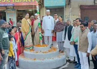 गांधी चौक पर हर्षोल्लास से मनाया गया गणतंत्र दिवस समारोह