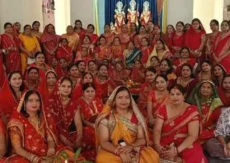 बालकोनगर राम मंदिर में सुहागिनों की आस्था का भव्य उत्सव: सौभाग्य की कामना के साथ 74 महिलाओं ने किया सुहागली पूजन