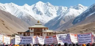 लद्दाख में उठी हक़ की आवाज़: राज्य का दर्जा और छठी अनुसूची की मांग को लेकर भारी विरोध प्रदर्शन