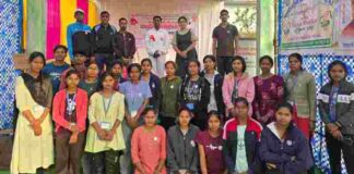 राष्ट्रीय योजना शिविर में पतंजलि परिवार द्वारा योगाभ्यास