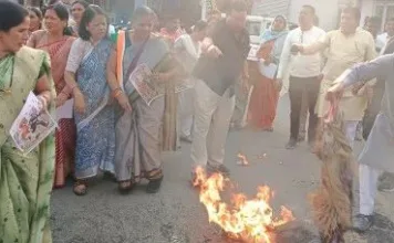 एपस्टीन फाइल विवाद: कोरबा में महिला कांग्रेस ने केंद्रीय मंत्री हरदीप सिंह पुरी का फूंका पुतला, इस्तीफे की उठी मांग