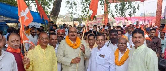 कोरबा में भक्त माता कर्मा जयंती पर भव्य शोभा यात्रा: पूर्व मंत्री जयसिंह अग्रवाल ने ध्वजा लेकर किया शुभारंभ; रक्तदान शिविर बना आकर्षण