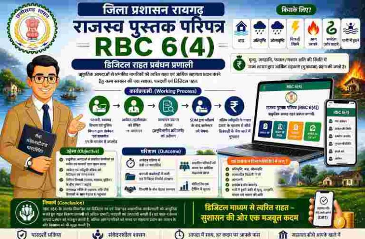 रायगढ़ में आरबीसी ऑनलाइन पोर्टल शुरू, आपदा पीड़ितों को त्वरित सहायता का नया तंत्र विकसितसुशासन की दिशा में डिजिटल पहल, अब राहत प्रक्रिया होगी सरल और पारदर्शी