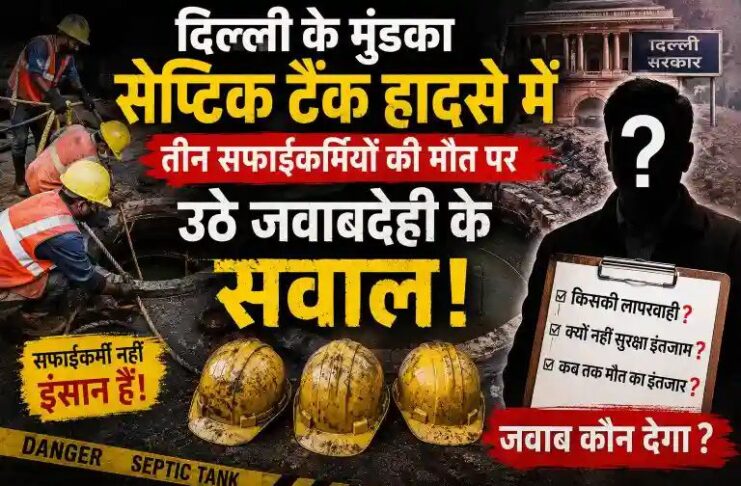 दिल्ली के मुंडका सेप्टिक टैंक हादसे में तीन सफाईकर्मियों की मौत पर उठे जवाबदेही के सवाल