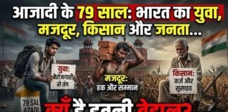 आजादी के 79 साल: भारत का युवा, मजदूर, किसान और जनता क्यों है इतनी बेहाल?