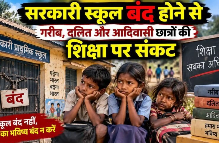 सरकारी स्कूल बंद होने से गरीब, दलित और आदिवासी छात्रों की शिक्षा पर संकट